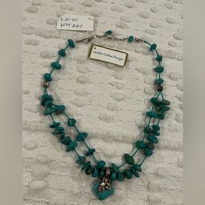 Turquoise Beaded Necklace, Heather Outlaw Designs